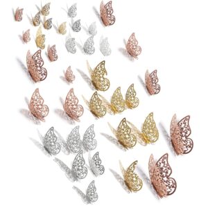 Xtore® 36pcs 3D Gorgeous Butterfly with Sticking ...