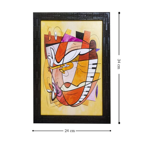 LIFEHAXTORE® Abstract Modern Art Framed Painting | Ready to Hang- (Wooden Frame, Multicolor, 10inch x 14 inch) - Image 6