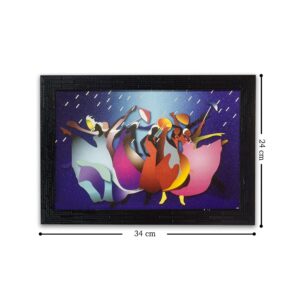 LIFEHAXTORE® Wooden framed Modern Art Rain Painti...