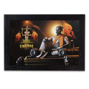 LIFEHAXTORE® Wooden framed Painting of Shri Shiva...