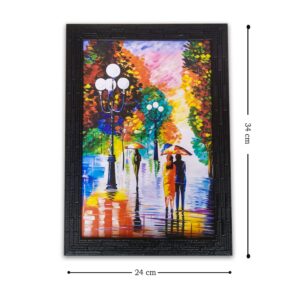 LIFEHAXTORE® Abstract Art Wooden Framed Painting ...