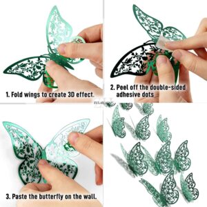 Xtore® 12pcs 3D Home Decor Butterfly with Stickin...