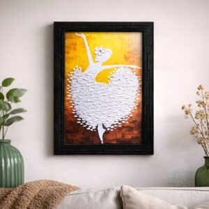 LIFEHAXTORE® Abstract Art Wooden Dancing Girl Fra...