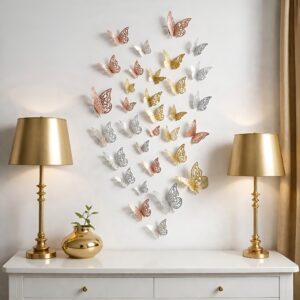 Xtore® 36pcs 3D Gorgeous Butterfly with Sticking ...