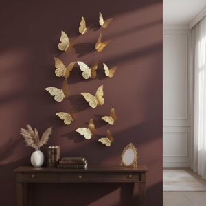 Xtore Golden Butterfly – Pack of 12, 3D, New...