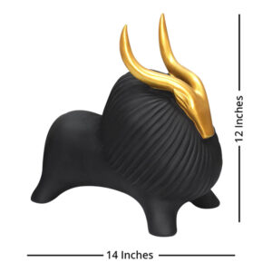 Xtore Yak Big Animal Statue for Home Decor (Black ...