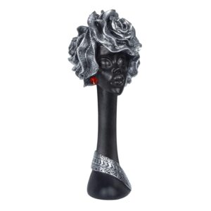 Xtore Home Decor Resin Black Nigro Lady Showpiece ( Black Color )
