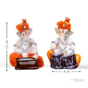 Xtore Musical Ganesha 2 Statues for Home Decor (Or...