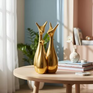 LIFEHAXTORE® Home Decor Lucky Deer Statue Family ...