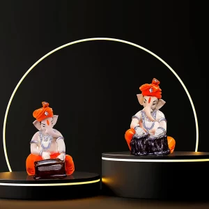 Xtore Musical Ganesha 2 Statues for Home Decor (Or...