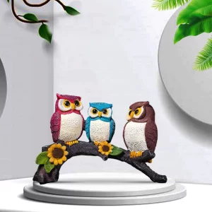 Xtore Beautiful Resin Owl Family Decorative Statue...