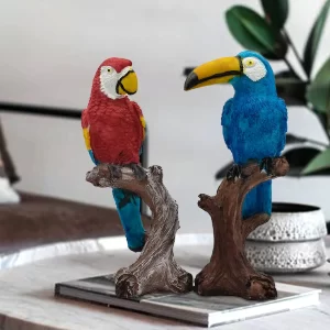 Xtore Parrot Love Couple Vastu Bird Figurine Showp...