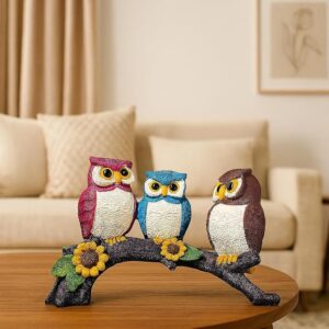 Xtore Beautiful Resin Owl Family Decorative Statue...