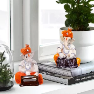 Xtore Musical Ganesha 2 Statues for Home Decor (Or...