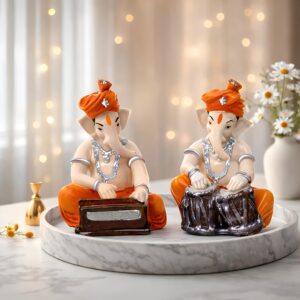 Xtore Musical Ganesha 2 Statues for Home Decor (Or...