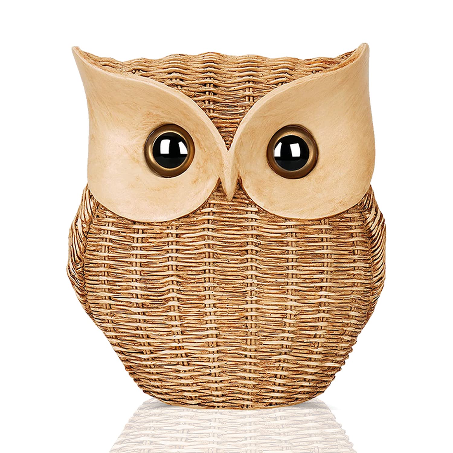 Vtg Lindle Lure Wooden Owl On Log 5” Excellent Shape Home Decor