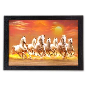 LIFEHAXTORE® Seven Lucky Running Vastu Horses Art...