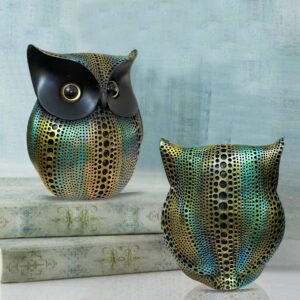 Xtore® Modern Classy Lucky Owl Resin Art Figure S...