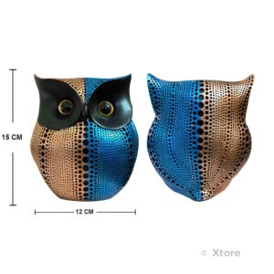 Xtore® Modern Classy Lucky Owl Resin Art Figure S...