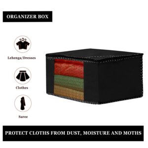 Xtore Saree/Clothes Storage Cover black with Borde...