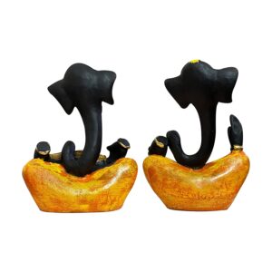 Xtore Resin Hawa Ganesha Statues Decorative Showpi...